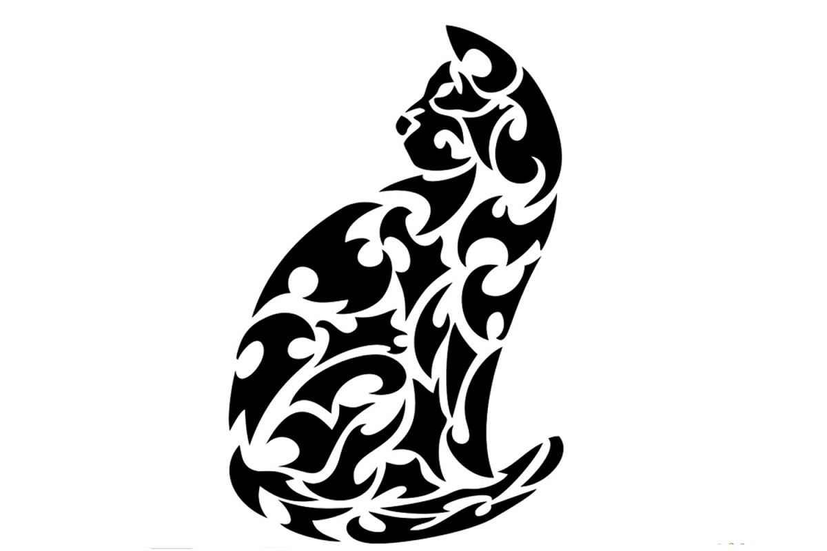 SVG and PNG cutting files, Cat, Mandala, Clipart