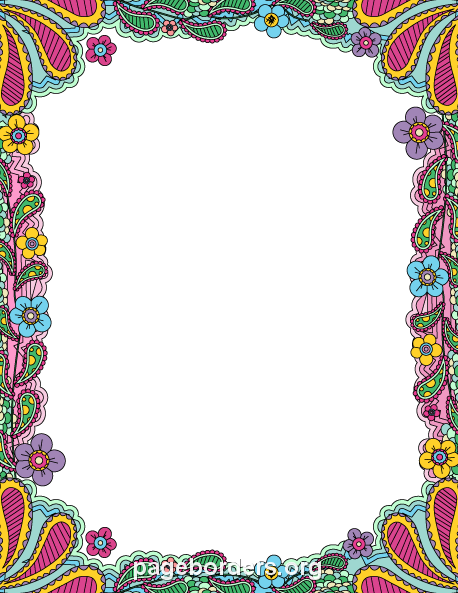 Colorful doodle border.