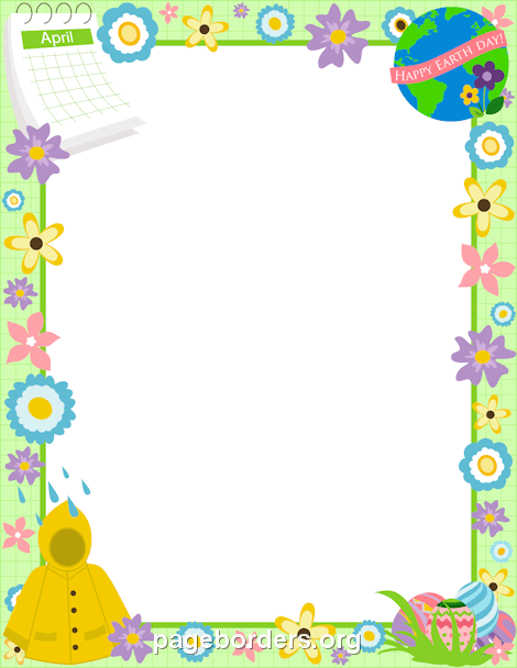 page border clipart spring