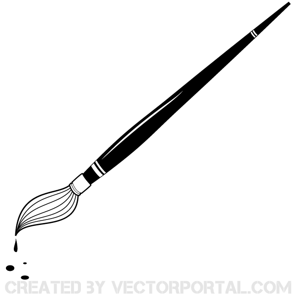 Free Black And White Paintbrush, Download Free Clip Art
