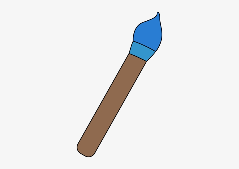Blue clipart paintbrush.