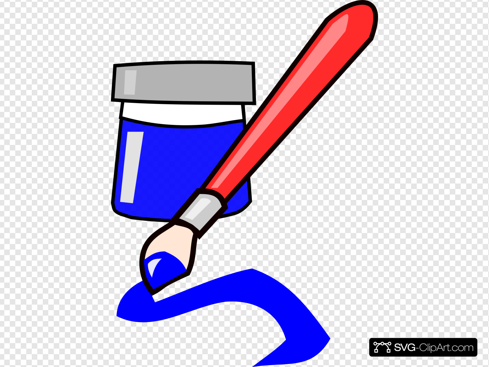 Blue Paintbrush Clip art, Icon and SVG