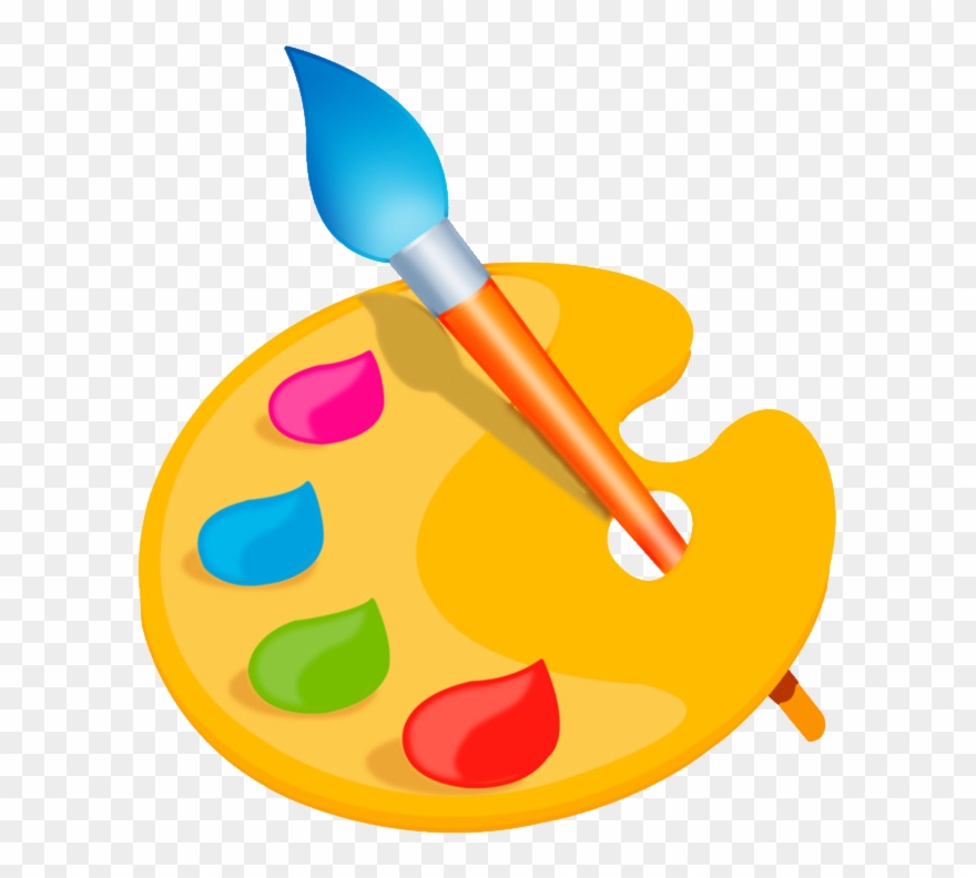 Paint Palette And Brush Png Image