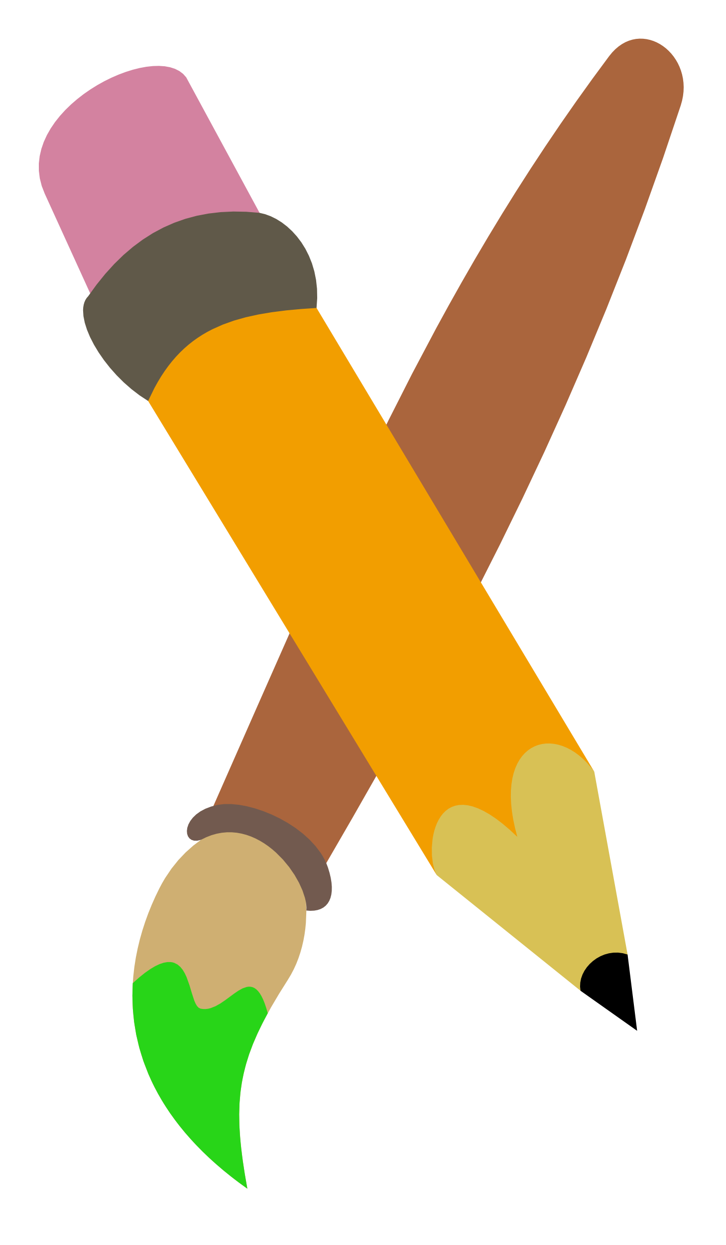 Clipart pencil paintbrush, Clipart pencil paintbrush