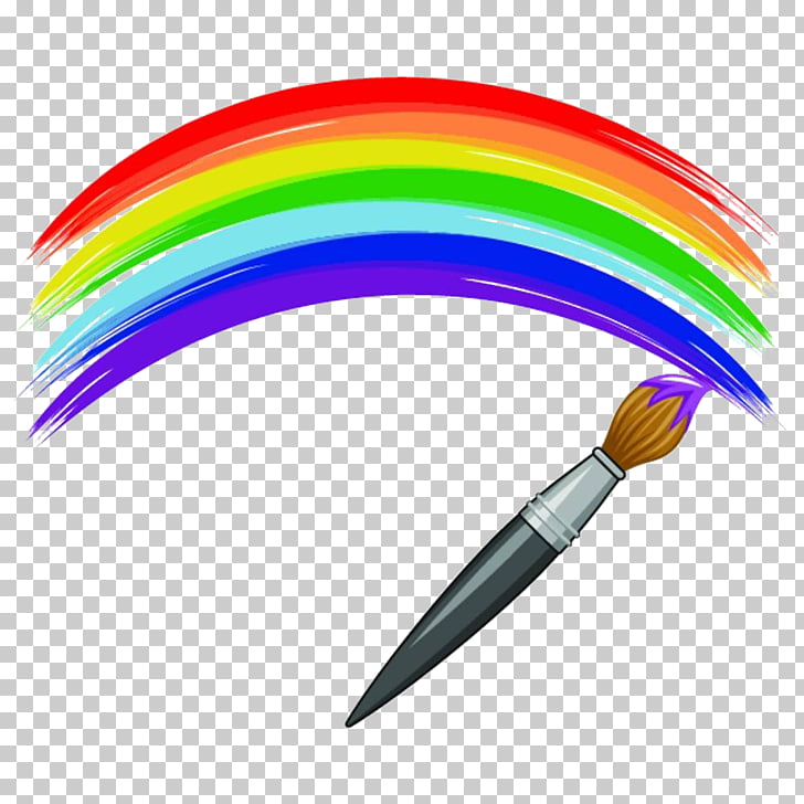 Paintbrush rainbow color.
