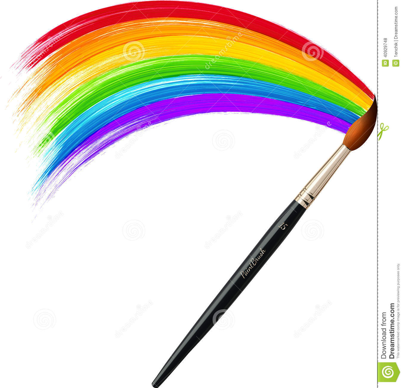 Rainbow paint brush.