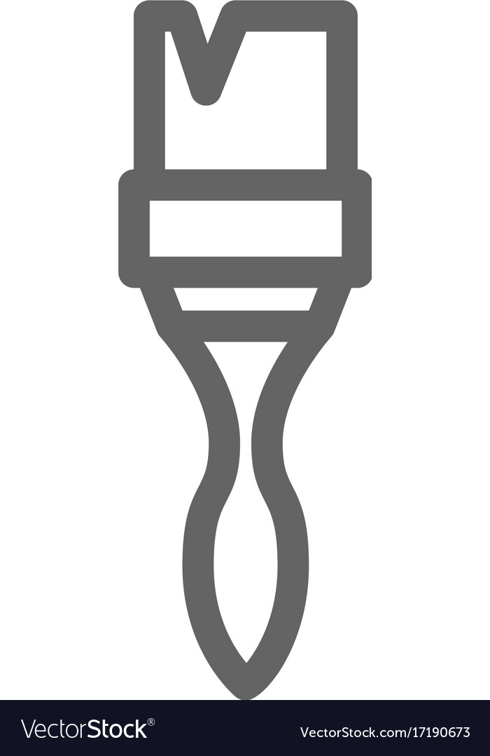 Simple paint brush icon symbol and sign
