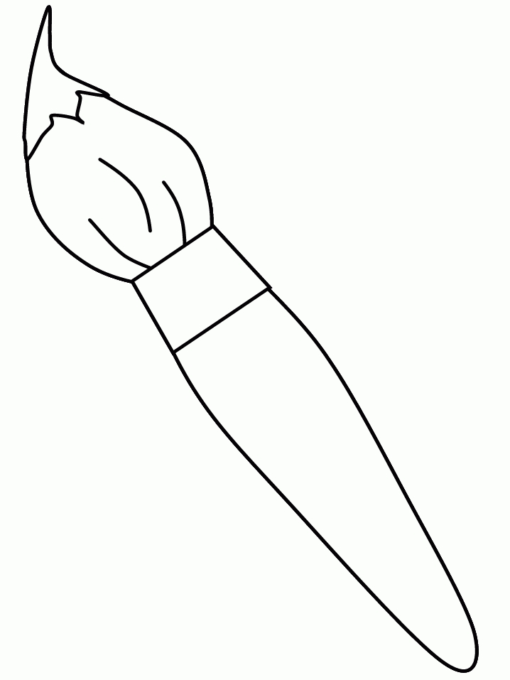 Black And White Paintbrush Clipart Picture Of A Paint Brush