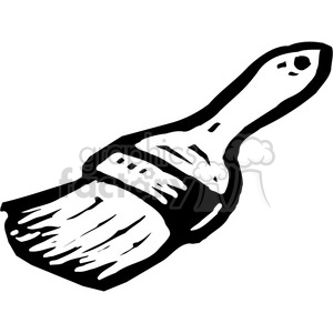 Black and white paintbrush clipart