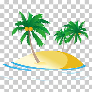 Sea Ocean , Beach coconut tree, coconut trees on islet