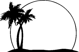 palm tree clipart outline