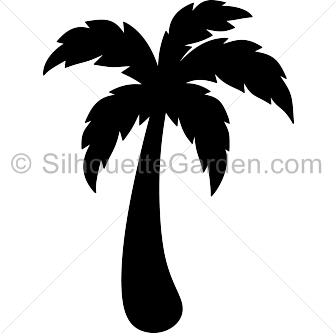 palm tree clipart silhouette