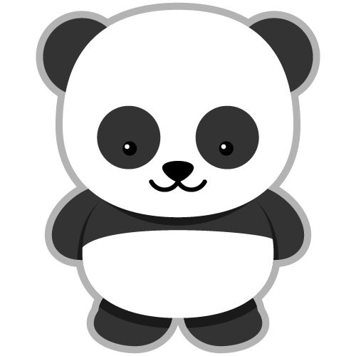 Cute panda clipart.