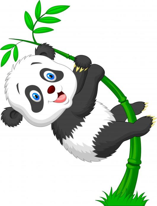 Cute panda cartoon.