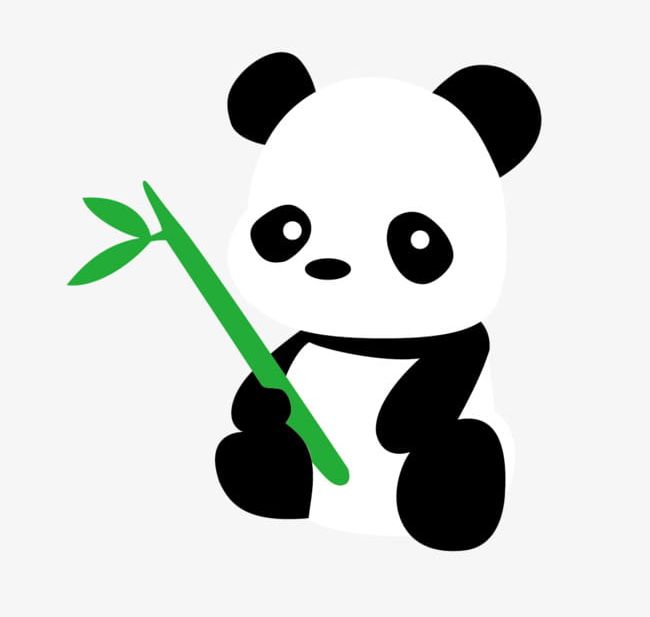 Cartoon cute panda.