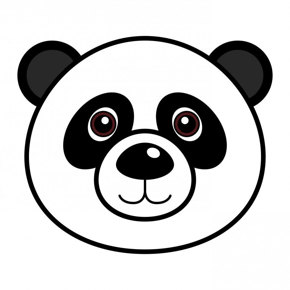 Panda line drawing.