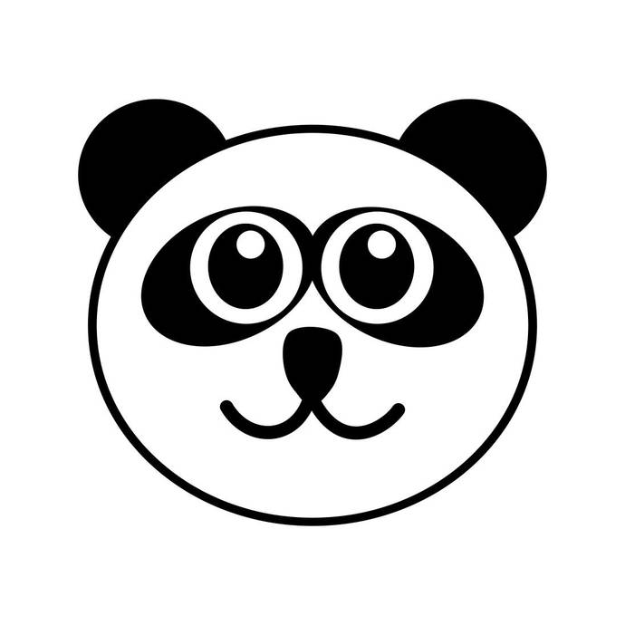 Panda bear head.