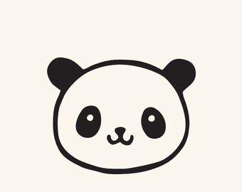 Panda Head Clipart