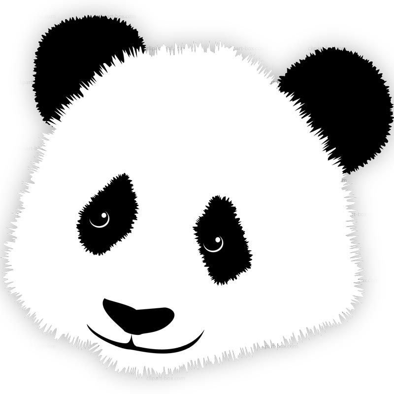 Panda and child free clip art