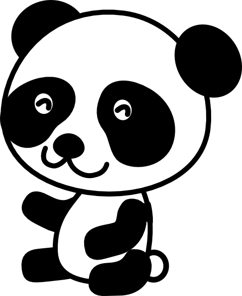 Panda Clipart Black And White