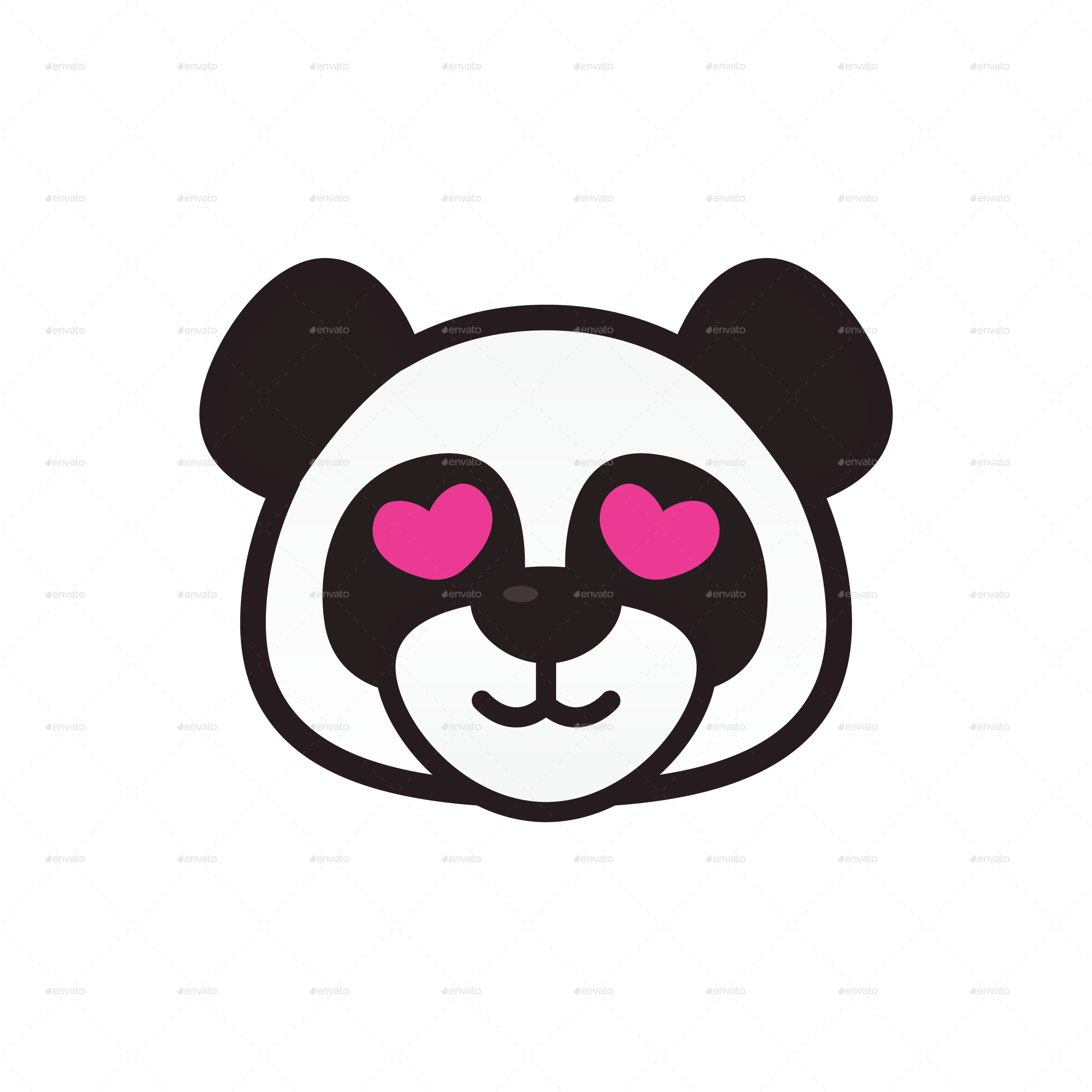 Panda clipart pink.