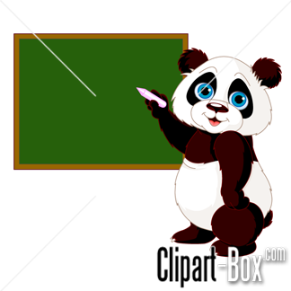 CLIPART PANDA AT SCHOOL