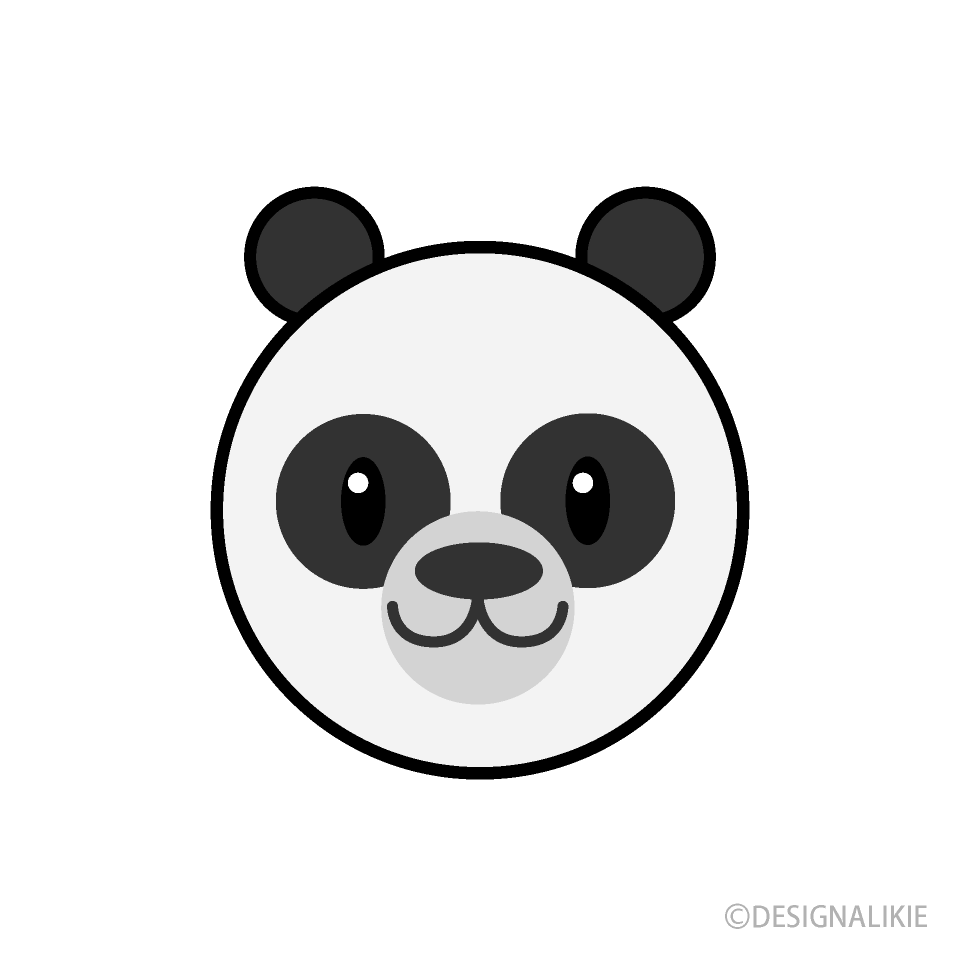 Simple Panda Face Clipart Free Picture