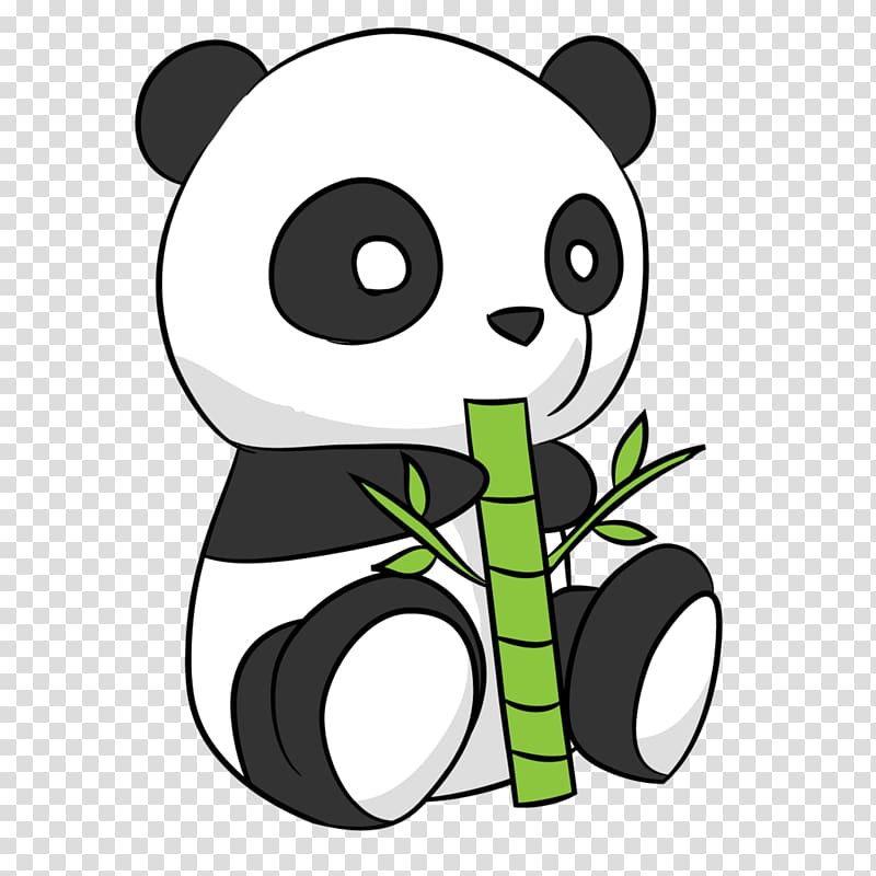 Panda eating bamboo , Giant panda Drawing Cuteness , Cute