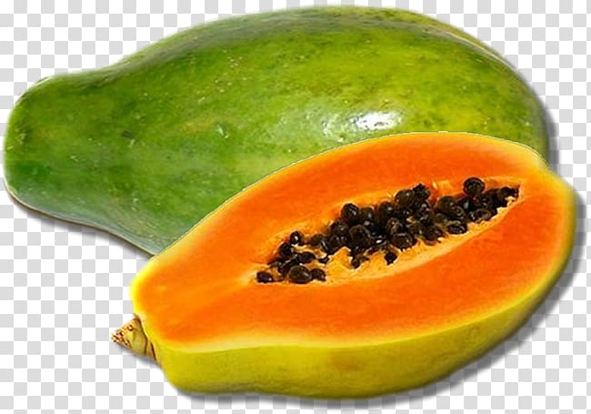 Green and orange sliced papaya , Papaya Tropical fruit Food