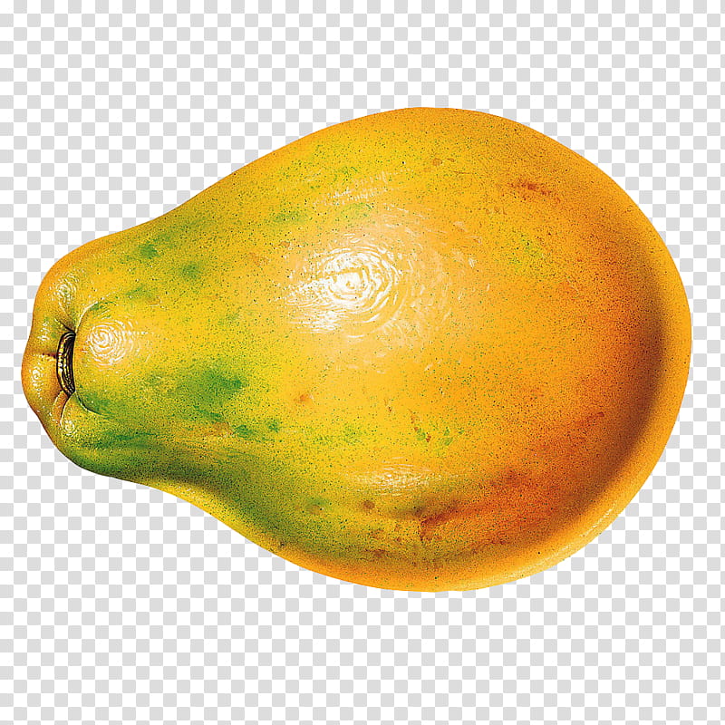 Fruits, yellow papaya fruit transparent background PNG