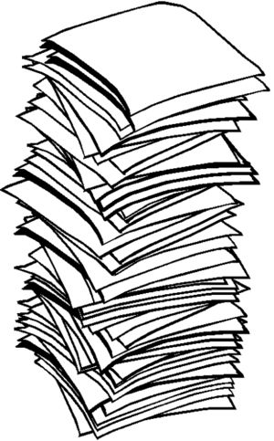 Stack paper clipart.