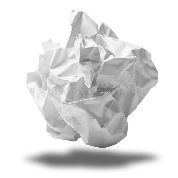 Crumpled Paper Ball Stock Image