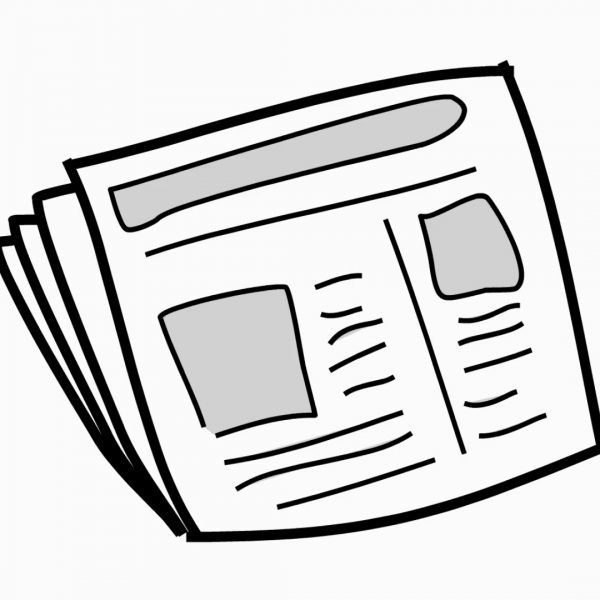 News Paper Line Drawing Illustration Animation With