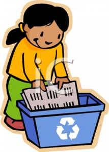 In Recycling Bin Royalty Recycling Paper Clipart