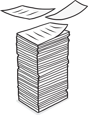 Stack of paper Clipart Image
