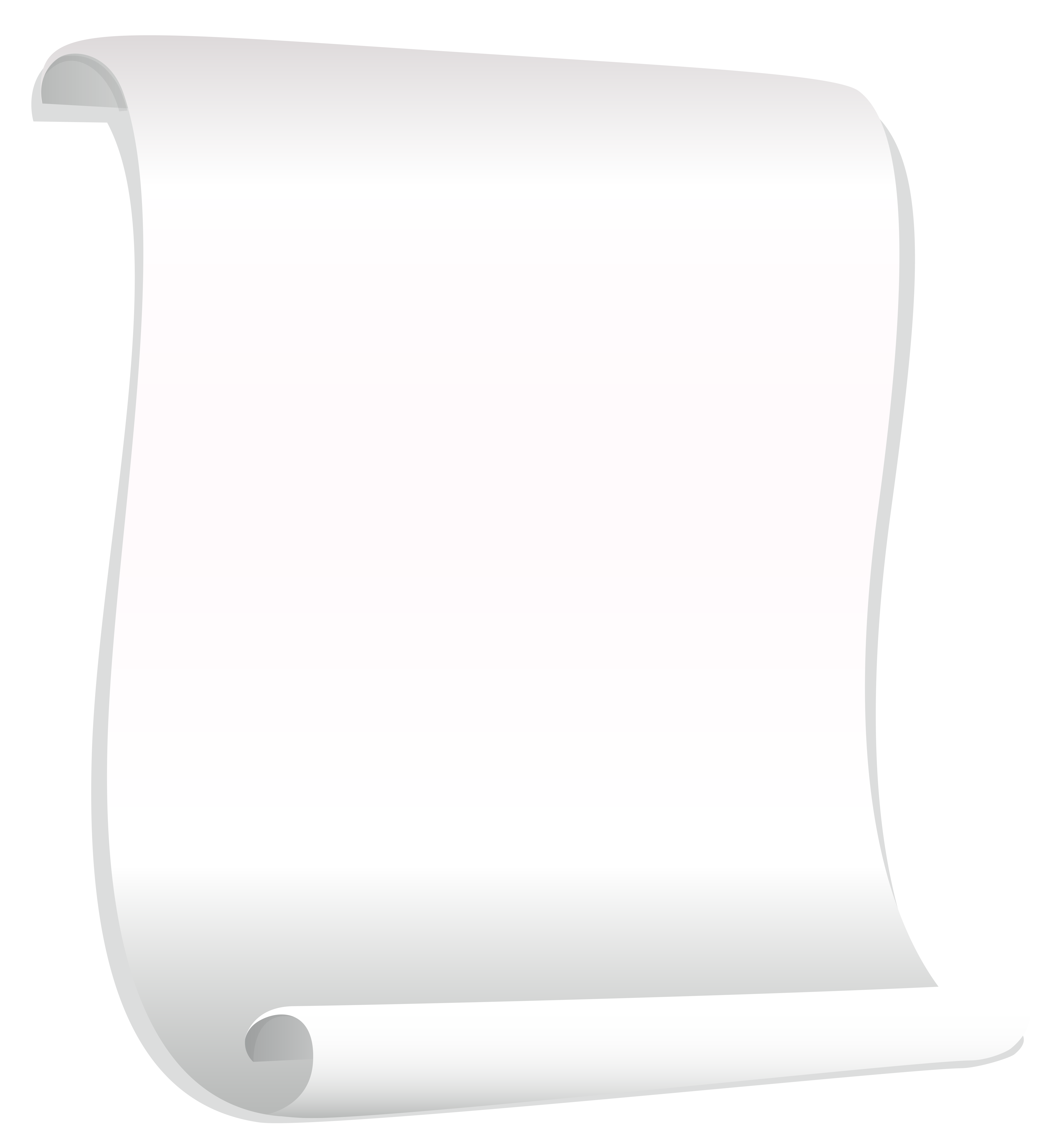 White Scrolled Paper PNG Clipart Picture