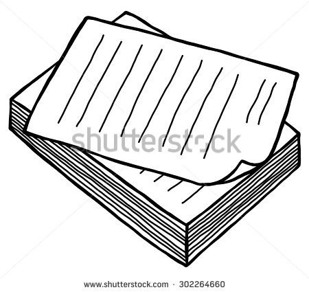 Pad Paper Clipart Black And White