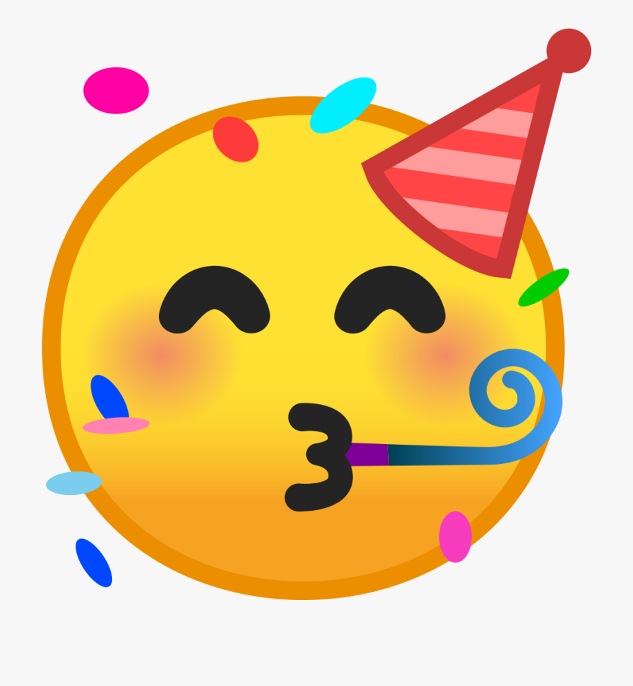 Birthday Party Hat Emoji / birthday face winking emoji party hat black ...