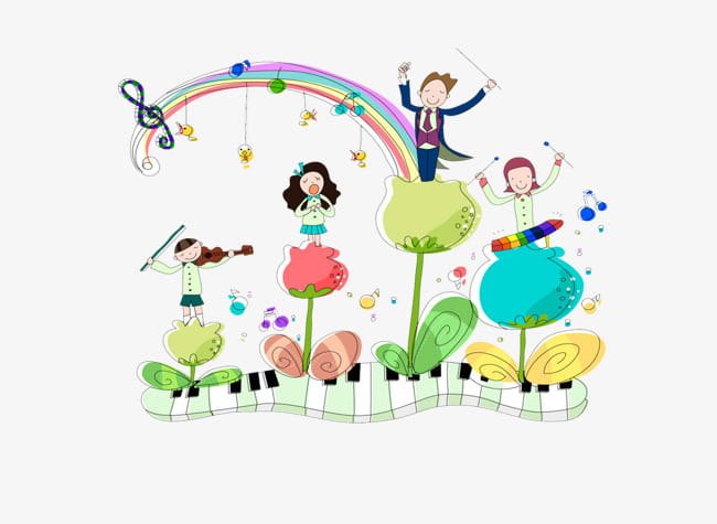 Music party kids PNG clipart
