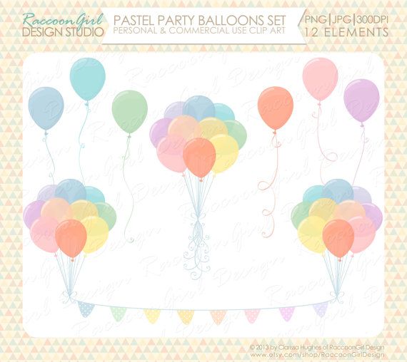 Pastel party balloons.