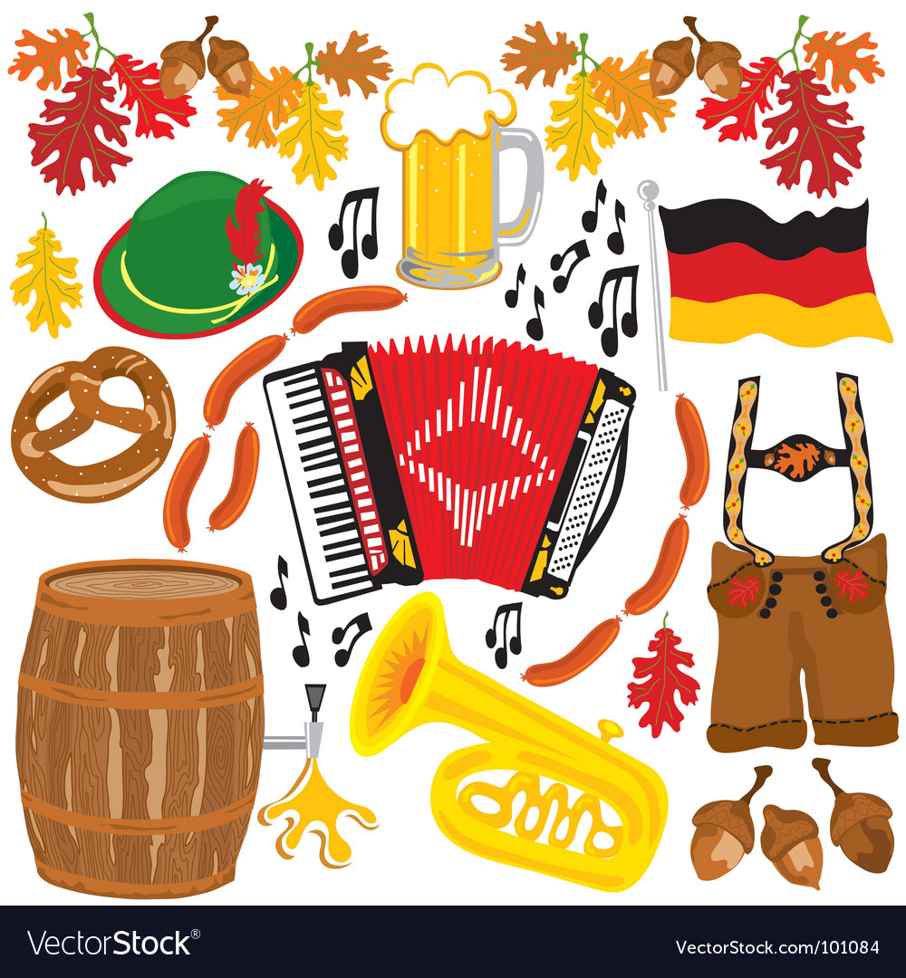 Oktoberfest party clipart elements