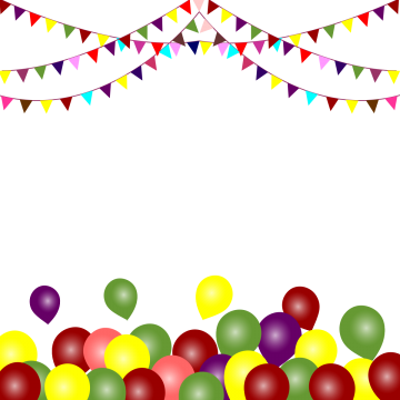 Party Balloons Background, Balloons, Flags Vector, Party