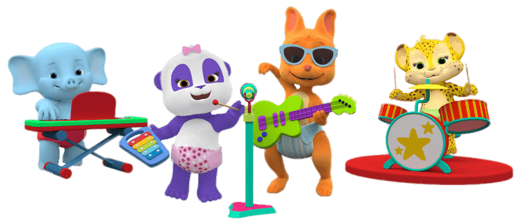 Word Party Characters Making Music transparent PNG