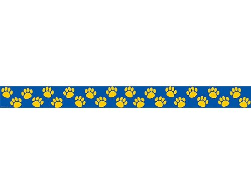 Teacher Created Resources Blue with Gold Paw Prints Border Trim