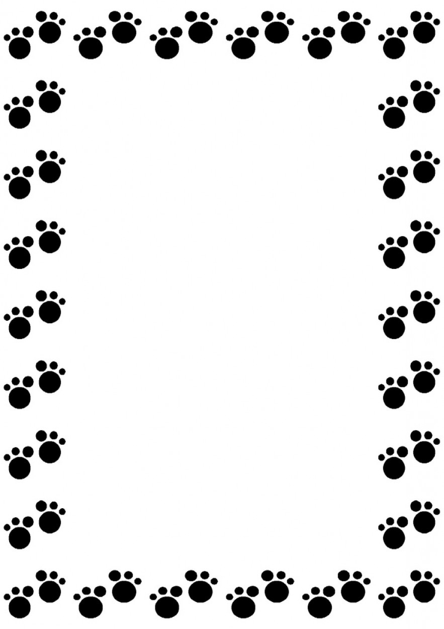 cat paw print clipart frame