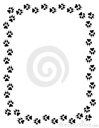 Dog paw border.