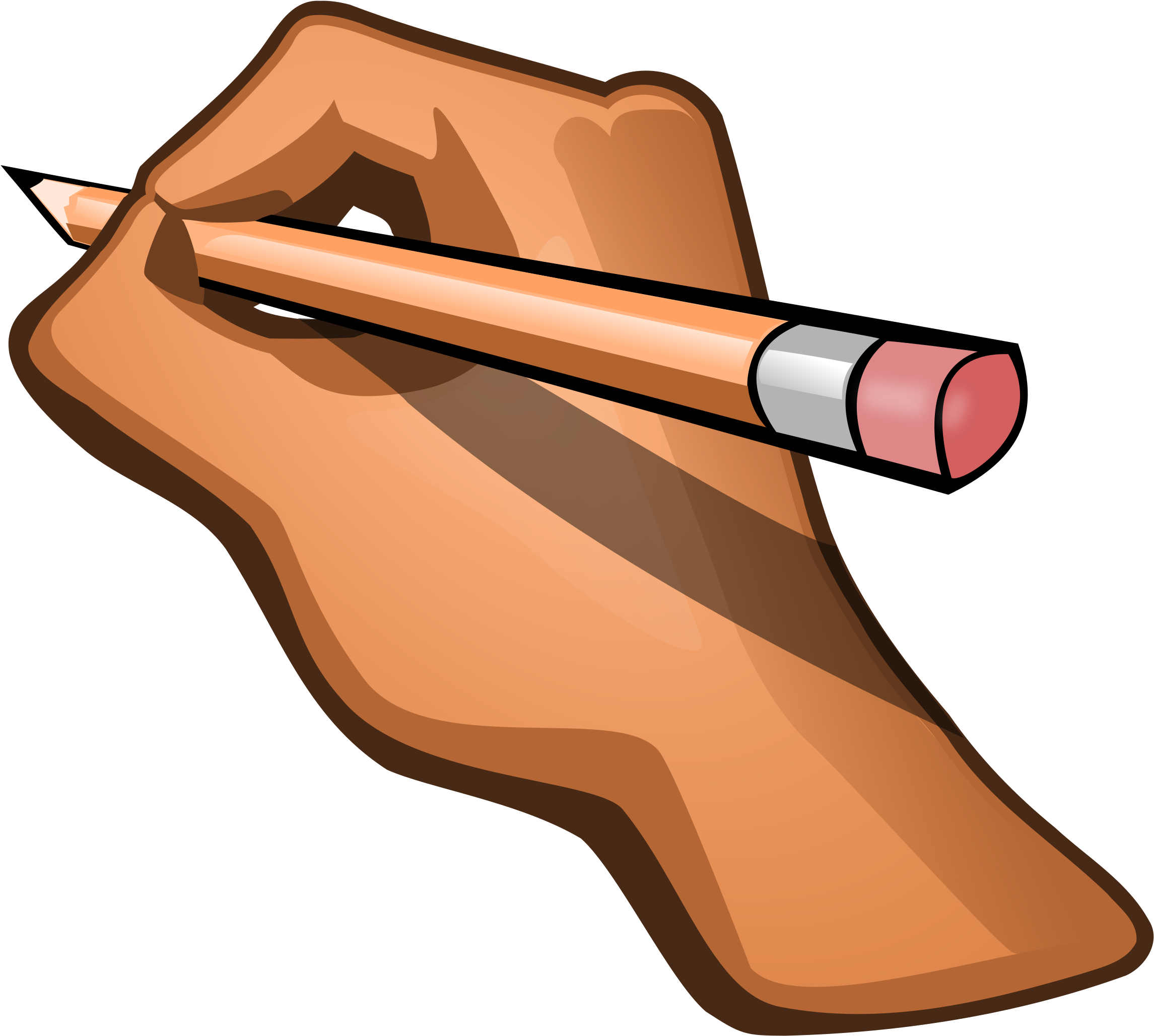 Free Hand Holding Pencil Png, Download Free Clip Art, Free