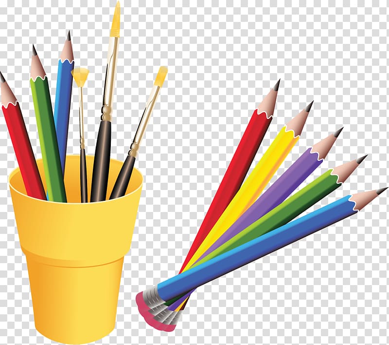 Pencil Drawing Painting, Pen case transparent background PNG