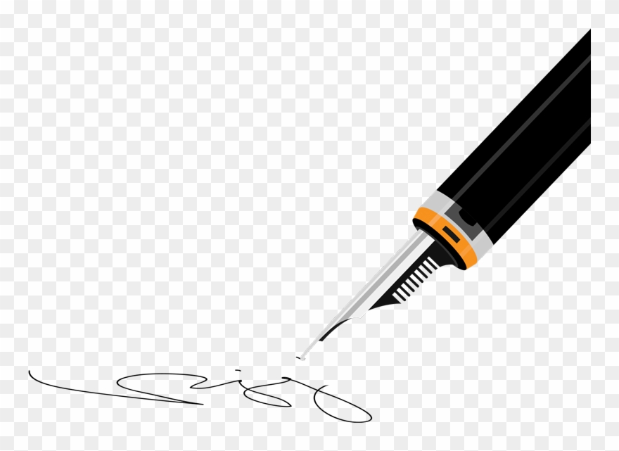Contract Clipart Pen Signing