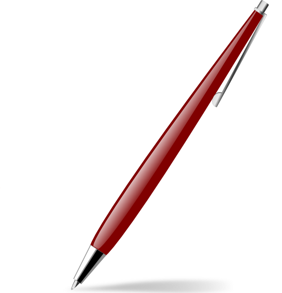 Red glossy pen.